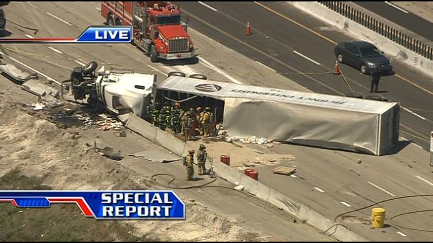 I-95 mostly reopened after 18-wheeler rollover - WSVN 7News | Miami ...