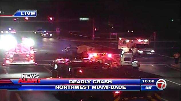 Two car collision in NW Miami-Dade leaves 2 dead - WSVN 7News | Miami ...