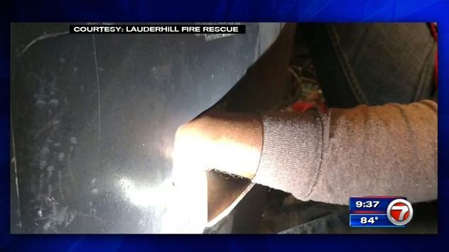 Hand Stuck In Man gets arm stuck inside safe - WSVN 7News | Miami News, Weather ...