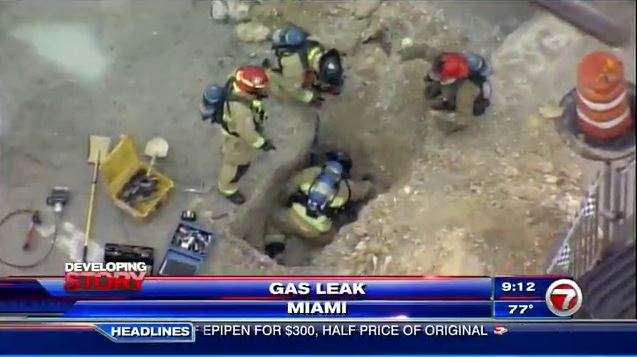 Miami gas leak causes road closures - WSVN 7News | Miami News, Weather ...