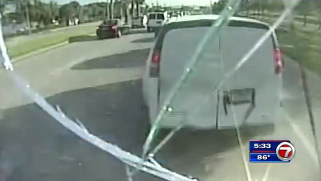 Camera catches moment bus crashed into van in Davie - WSVN 7News ...