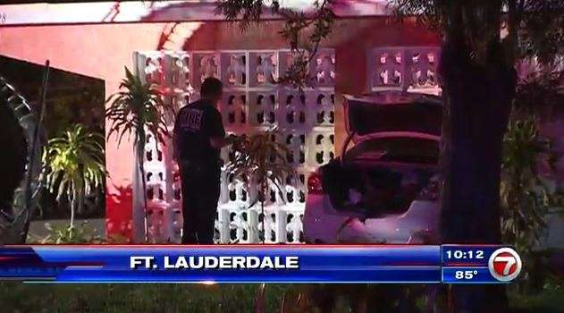 Car crashes into Fort Lauderdale car port after accident, 6 ...