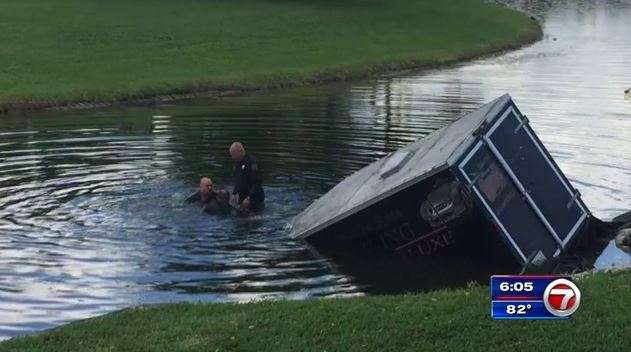Driver rescued from submerged vehicle in Deerfield Beach - WSVN 7News ...