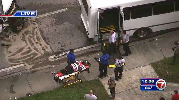 9 injured after van, private bus collide in Miami Gardens - WSVN 7News ...