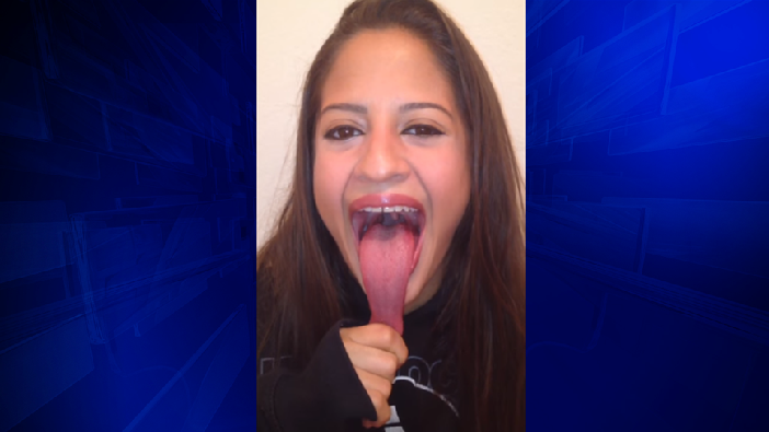 Young Florida Woman Hopes Her Long Tongue Will Break Guinness World 