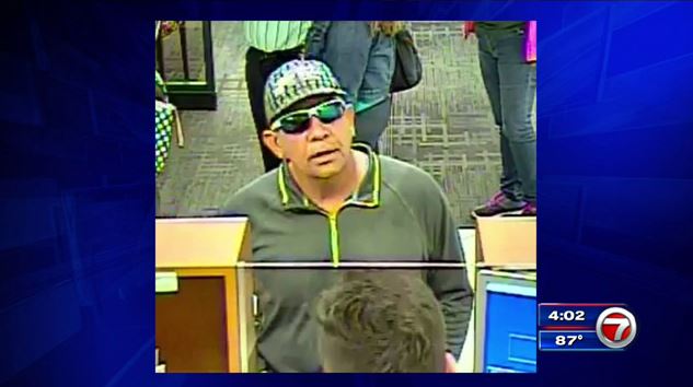 Man caught on camera robbing Hialeah Bank of America - WSVN 7News ...
