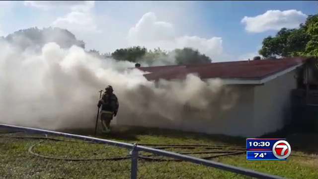 1 hospitalized after fire sparks in Miami Gardens home - WSVN 7News ...