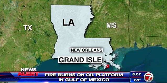 Coast Guard: Fire burns on oil platform in Gulf of Mexico - WSVN 7News ...