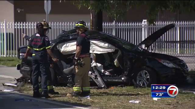 5 hospitalized after multi-vehicle crash in Miami - WSVN 7News | Miami ...