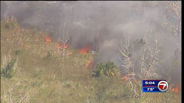 Brush fire burns over 600 acres in South Miami-Dade - WSVN 7News ...