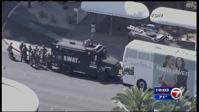 Vegas Strip reopens after gunman surrender, fatal shooting - WSVN 7News ...