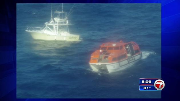 Cruise ship rescues 3 stranded on boat - WSVN 7News | Miami News ...