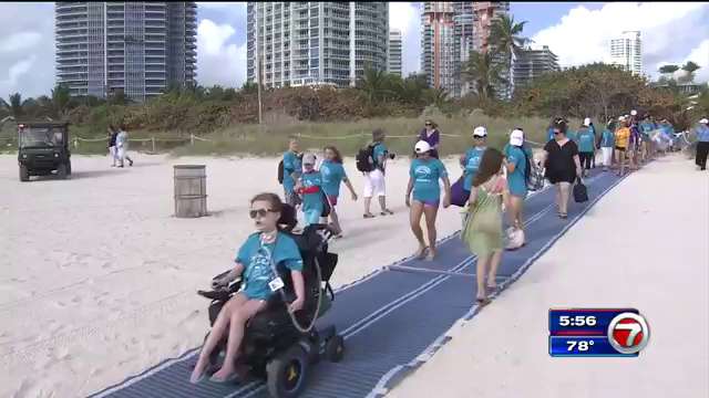 Local special needs children enjoy beach day - WSVN 7News | Miami News ...