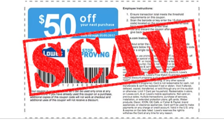 Fake Lowe's Mother's Day coupon attempts to steal personal ...