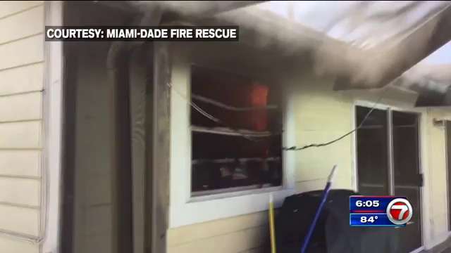 SW Miami-Dade house catches fire, no injuries - WSVN 7News | Miami News ...