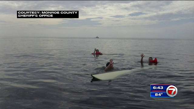 3 teens rescued after canoe capsizes off Marathon - WSVN 7News | Miami ...