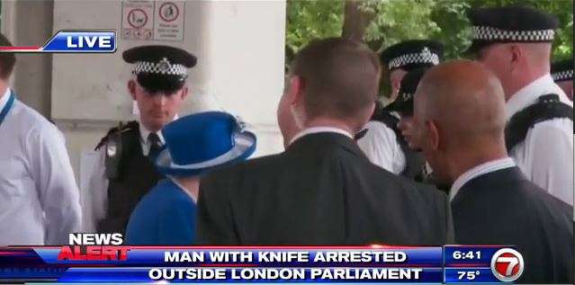 Police arrest man with knife outside UK Parliament - WSVN 7News | Miami ...