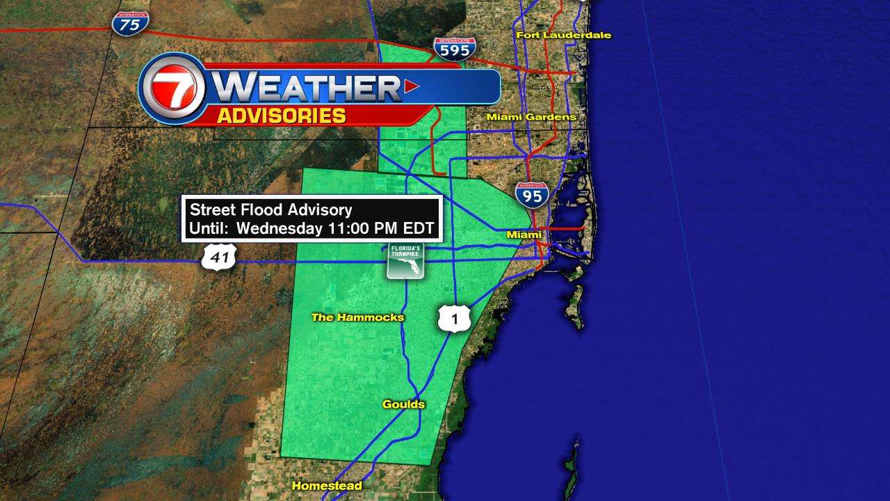 Flood advisory issued for parts of Miami-Dade, Broward - WSVN 7News ...