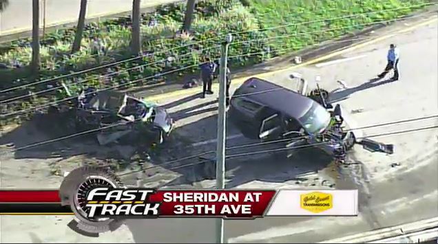 Police investigate two-car collision in Hollywood - WSVN 7News | Miami ...