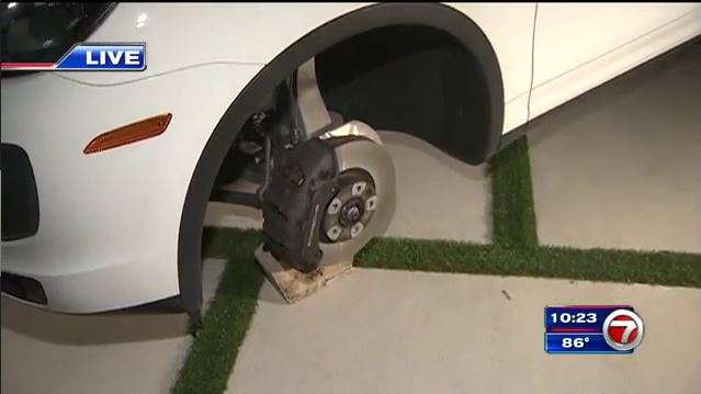 Thief caught on camera stealing tires from a vehicle in SW Miami-Dade ...