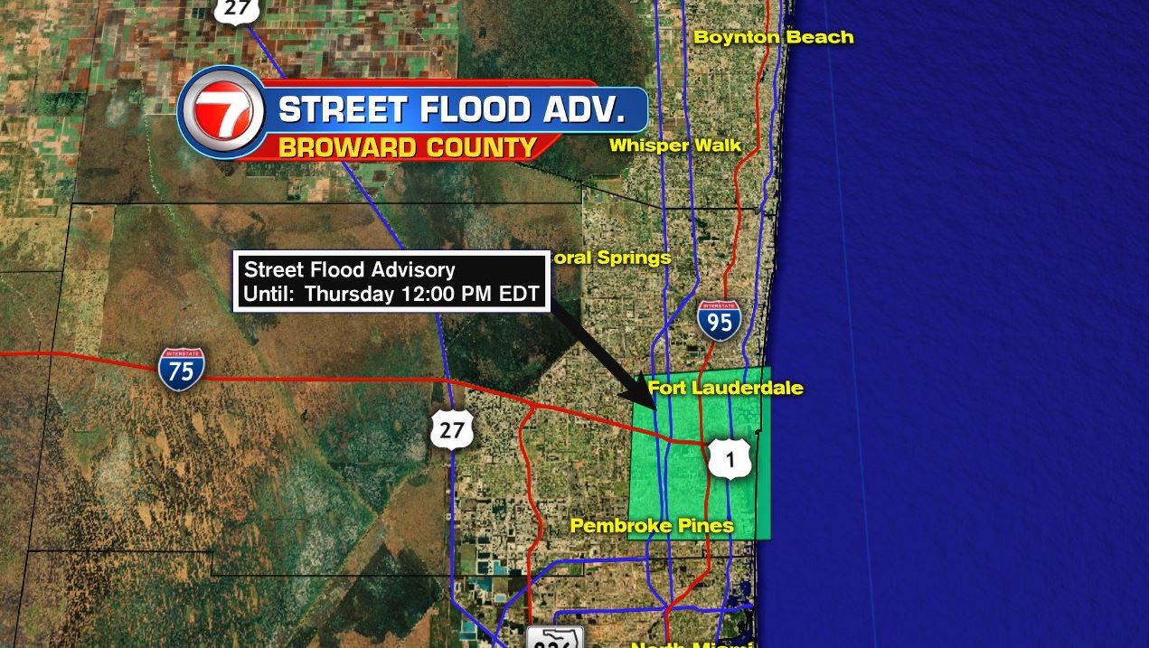 Flood advisory issued for parts of Broward County - WSVN 7News | Miami ...