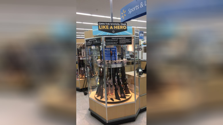 Walmart apologizes for sign marketing guns as back-to-school items
