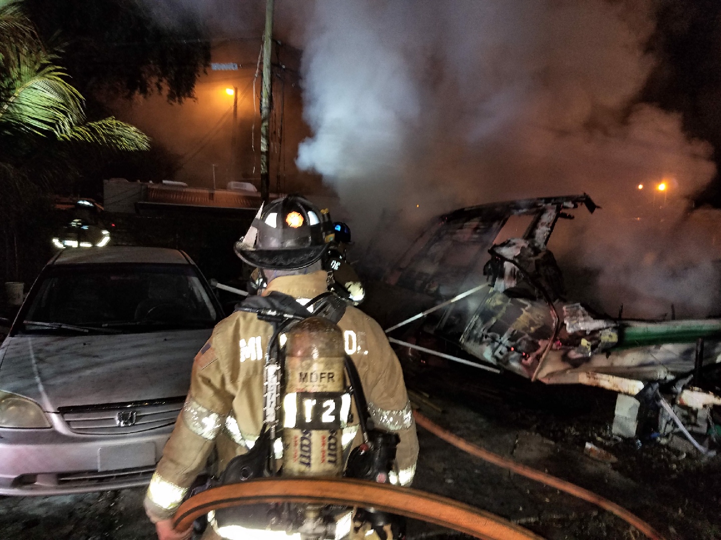 NWMD mobile home destroyed in fire - WSVN 7News | Miami News, Weather ...