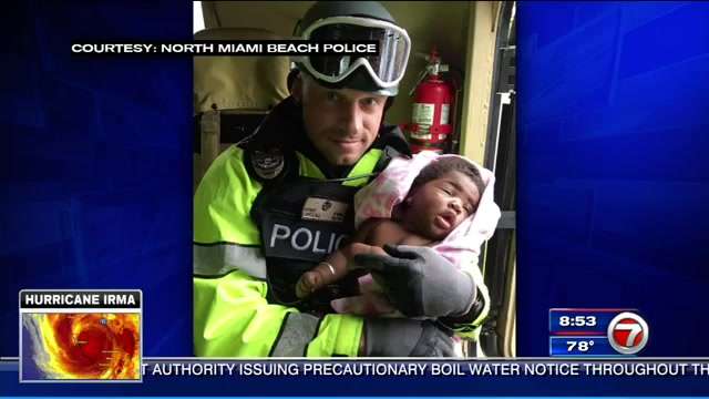 North Miami Beach Police rescue mother, infant from flooded home - WSVN ...
