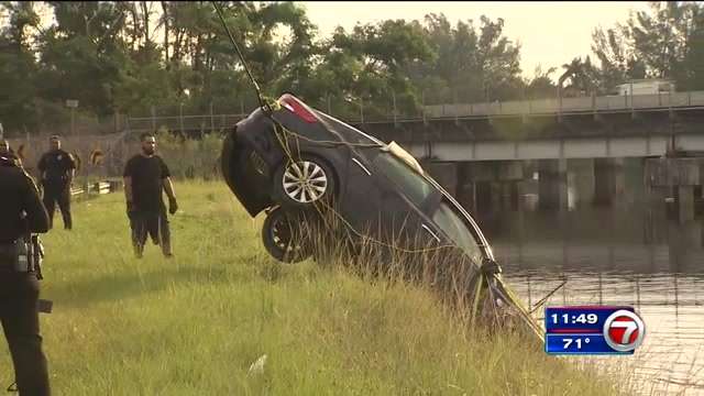 Man found dead after car ends up in Miami Gardens canal - WSVN 7News ...