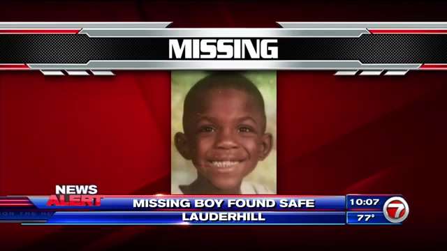 Missing Lauderhill boy found safe - WSVN 7News | Miami News, Weather ...