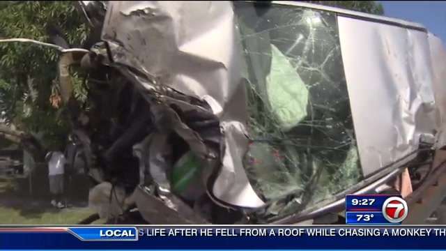 Man shot by police in Miami after running, crashing stolen car - WSVN ...