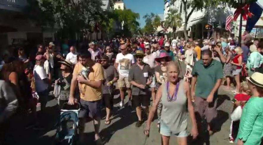 Unicorn, lime wedge, ‘Sushi’ ring in new year in Key West - WSVN 7News ...
