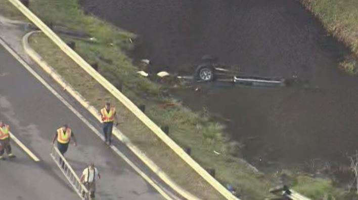 Driver dead after crash sends truck into canal in Pembroke Pines - WSVN ...