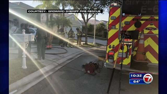 Firefighters put out Weston house fire - WSVN 7News | Miami News ...