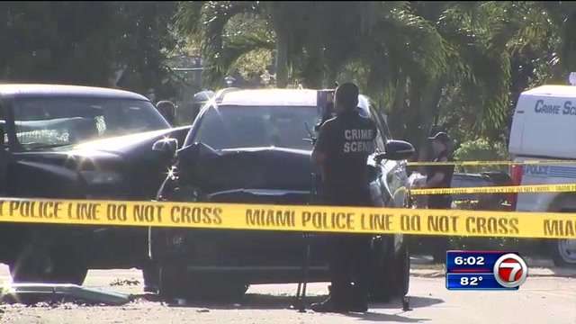 Man found fatally shot in crashed car in Miami - WSVN 7News | Miami ...