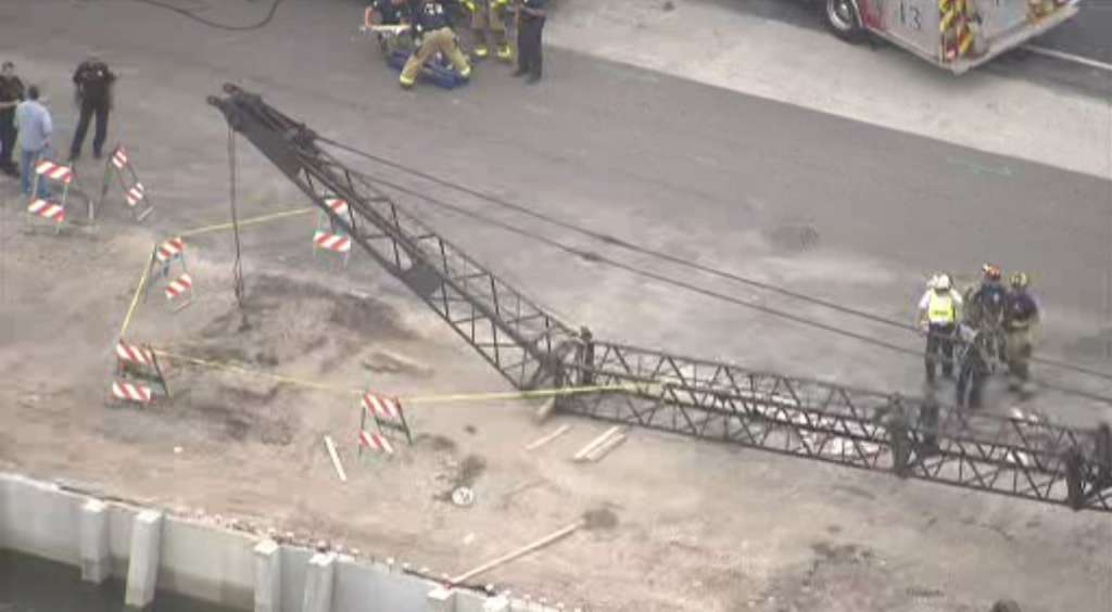 Construction worker injured after crane collapses in Fort Lauderdale