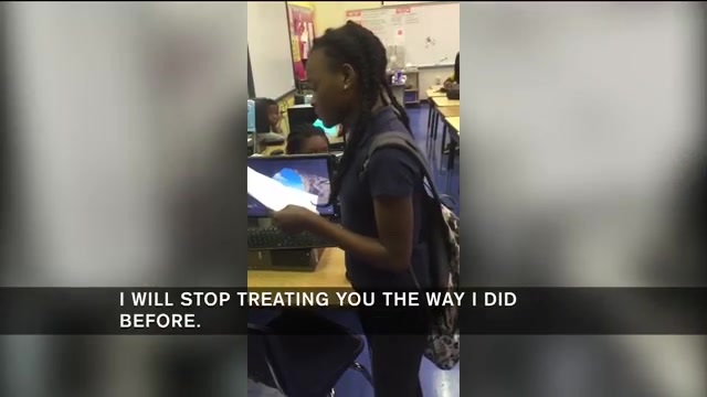 Father teaches daughter tough lesson after she bullied classmate Father teaches daughter tough lesson after she bullied classmate