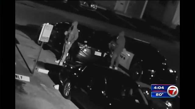 Burglars caught on camera trying to break into deputy’s cruiser - WSVN ...
