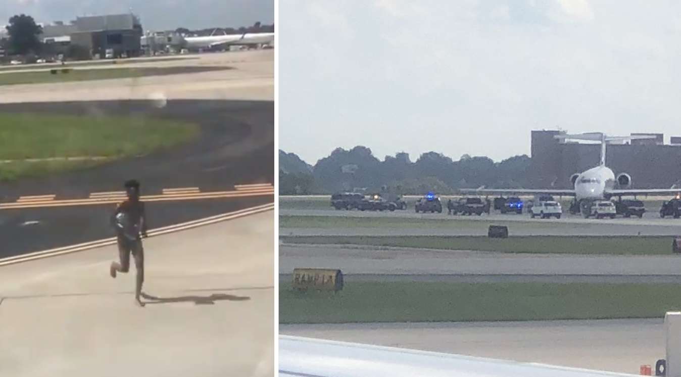 Man caught on camera running on tarmac at Atlanta airport to Miami ...