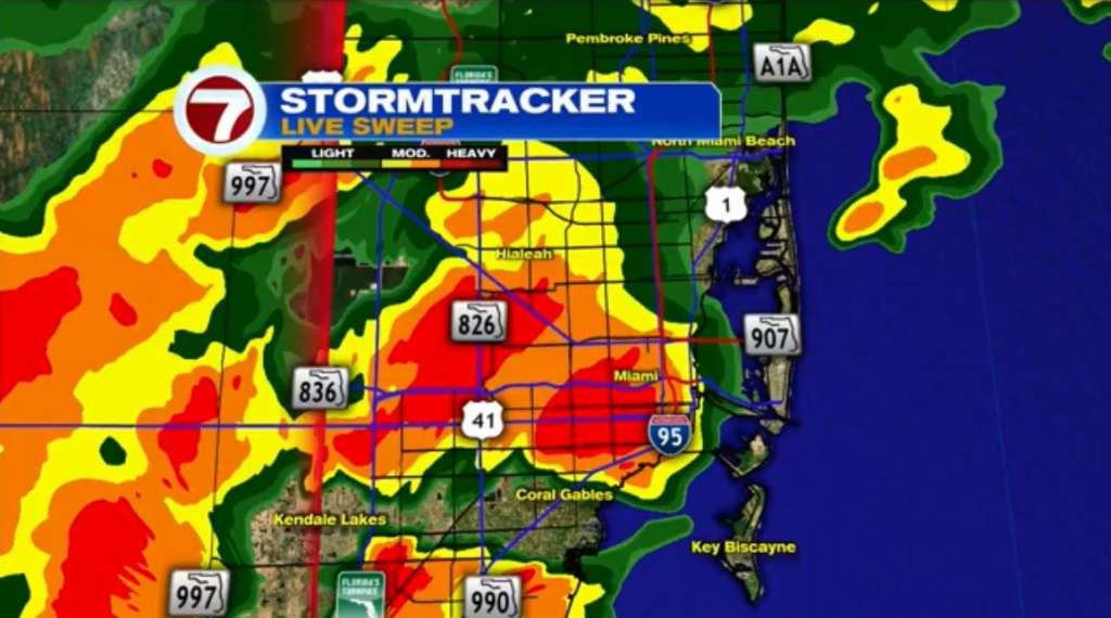Stormy day leads to dangerous lightning across South Florida, hail in