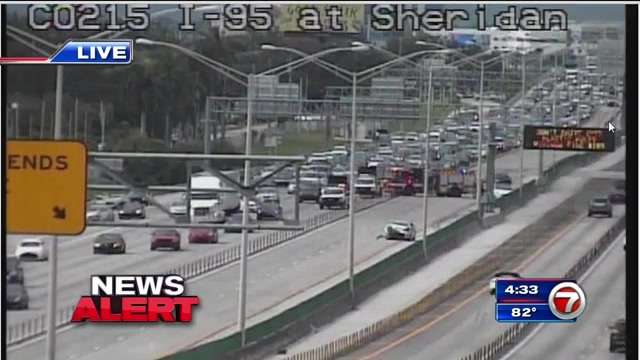 Crash along I-95 in Hollywood causes traffic delays - WSVN 7News ...
