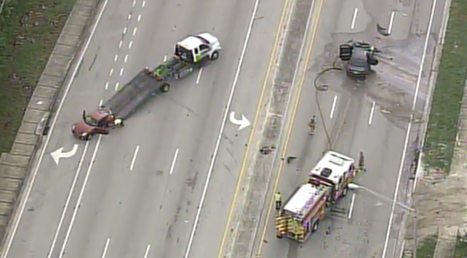 Atlantic Blvd. reopens by Turnpike in Pompano Beach after 3 hurt in