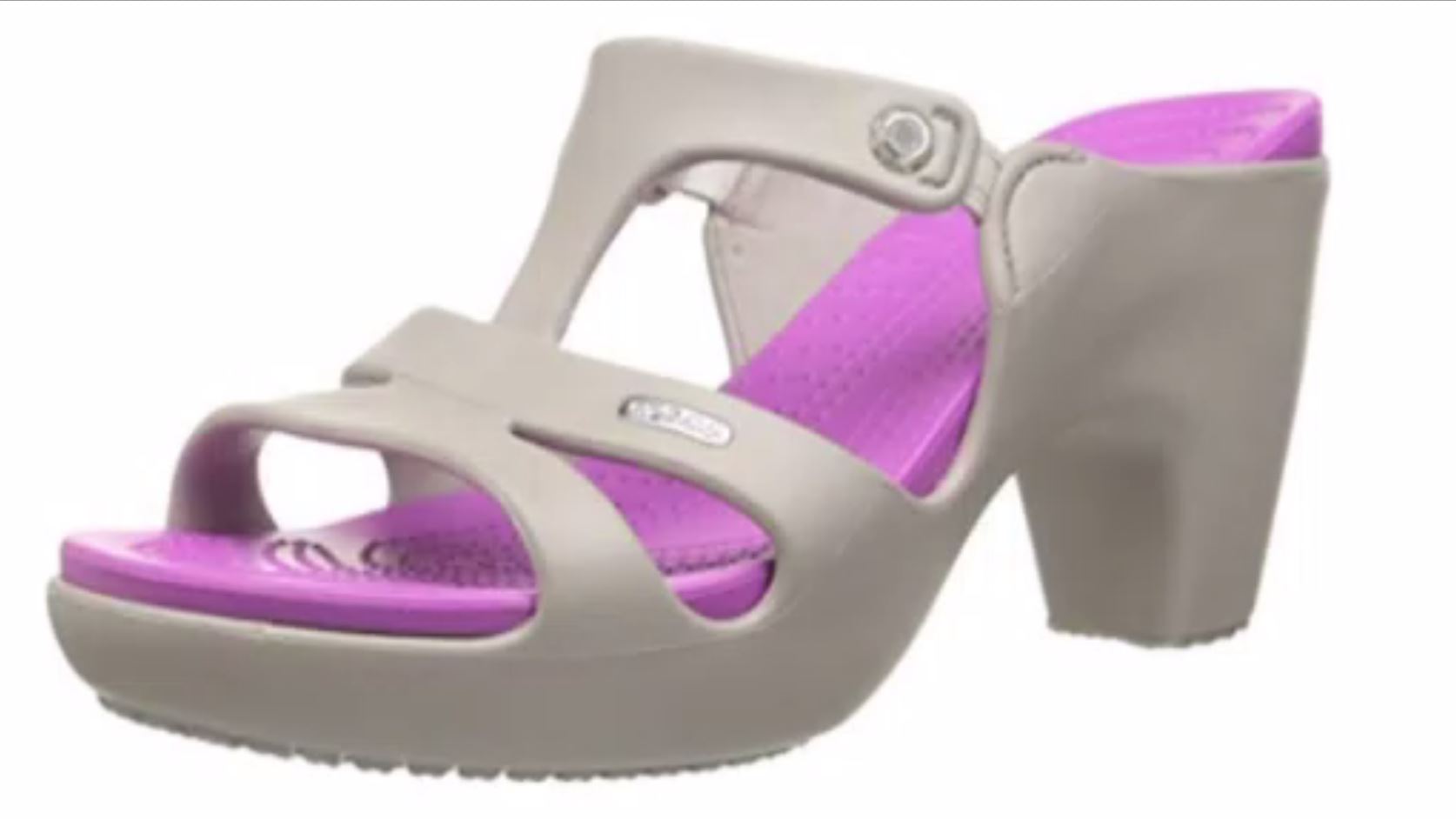 black high heel crocs