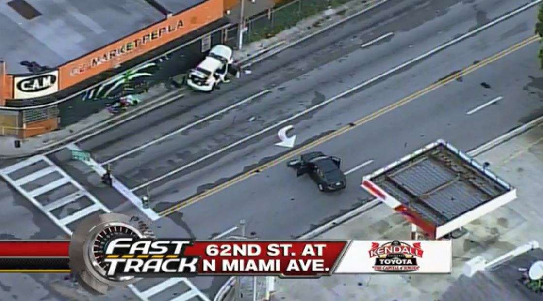 1 hospitalized after crash in Miami - WSVN 7News | Miami News, Weather ...