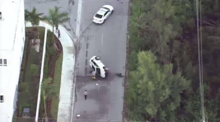 Rollover crash in Doral leads to car fire – WSVN 7News | Miami News
