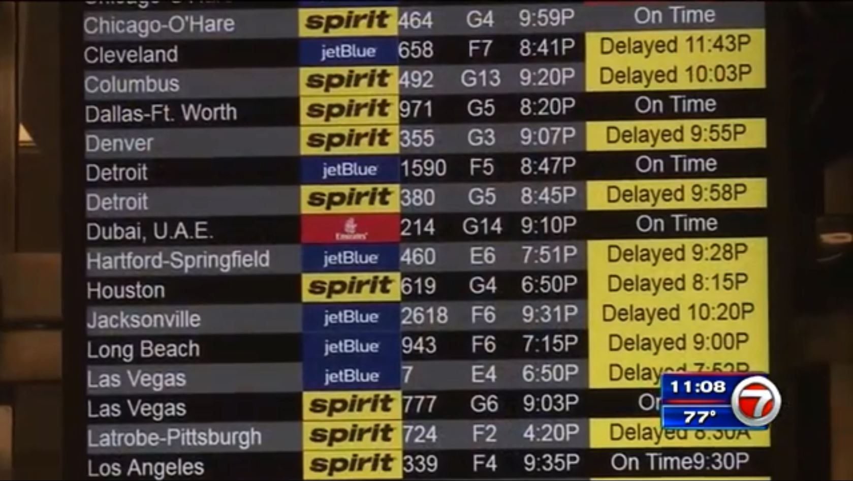 Stormy weather delays several flights at FLL WSVN 7News Miami News