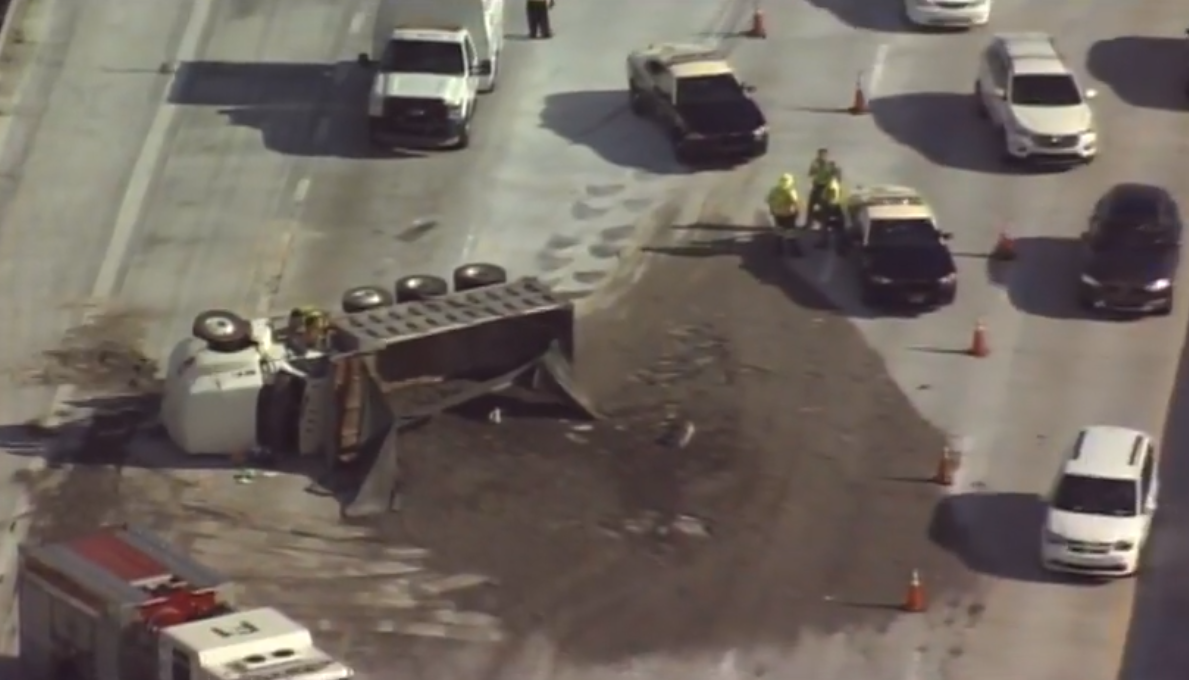 All I-95 NB lanes ear I-195 ramp reopen after overturned dump truck ...