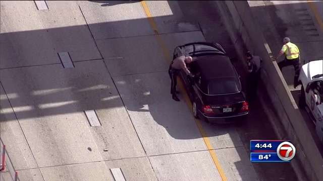 Driver stopped after going wrong way on I-95 near NW Miami-Dade - WSVN ...