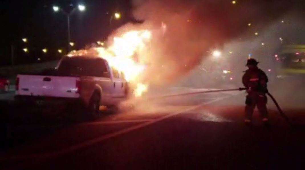 Pickup truck catches fire on I-95 in Fort Lauderdale; no injuries ...