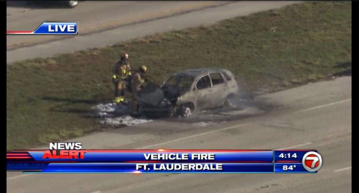 Car fire prompts lane closures on northbound I-95 in Fort Lauderdale ...